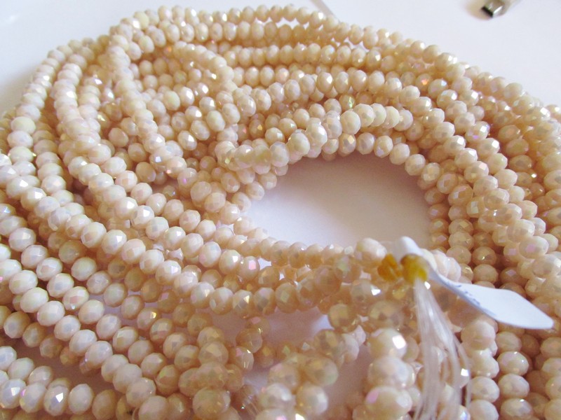 (image for) Apricot Light Faceted Rondelle beads #tu1088-14
